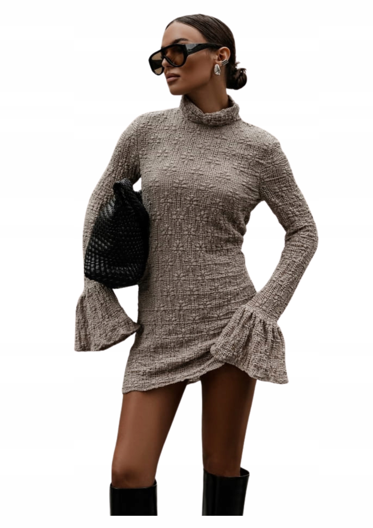 Cocomore béžové krajkové koktejlové Šaty M