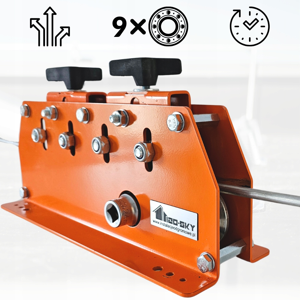 Prościarka Do Drutu Odgromowego i Bednarki | 9 rolkowa prostownica Waga produktu z opakowaniem jednostkowym 8 kg