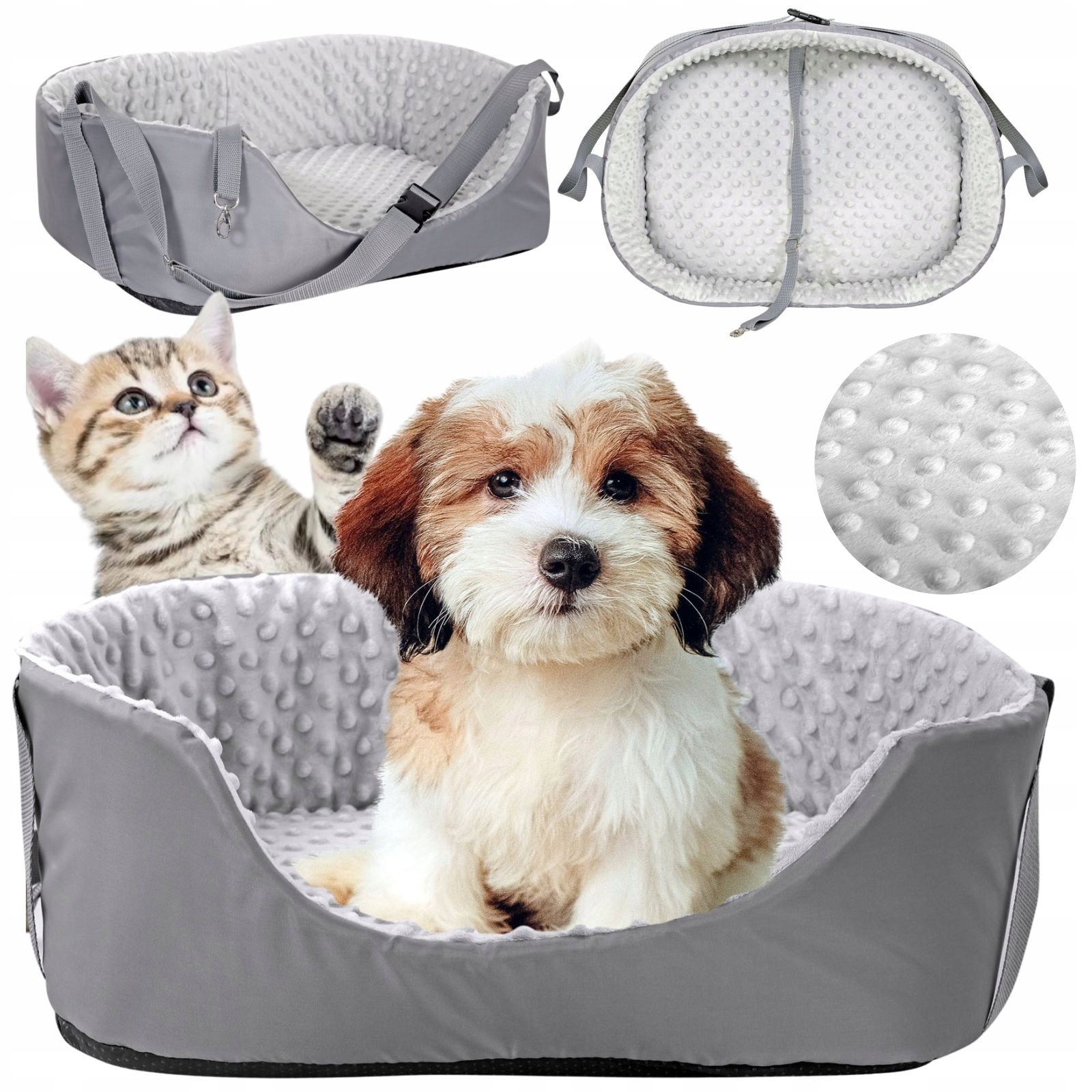 Autosedačka Pro Psa Přepravka Do Auta 50x40 cm Minky