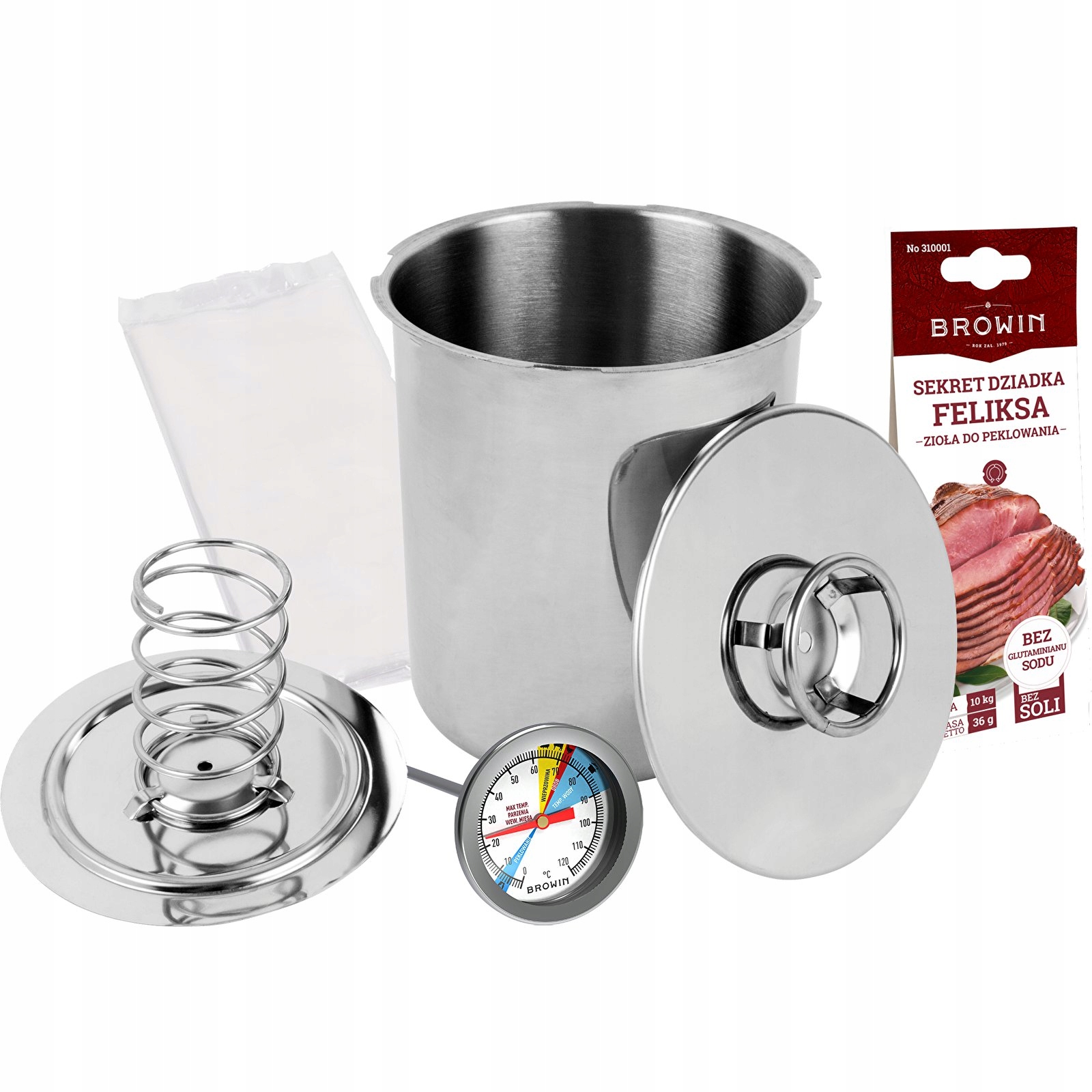 Szynkowar 3KG Zestaw Termometr Worki Przyprawa