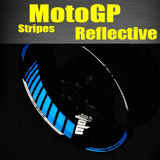 MotoGP Reflexní pruhy Samolepky, pásky na kola, ráfky, okraje pro Suzuki