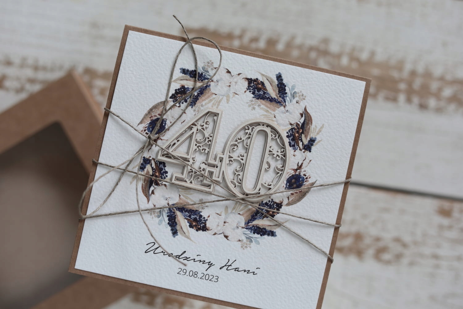 Personalizovaný dárek – ručně vyrobená kartička k 40. narozeninám, nápad na dárek