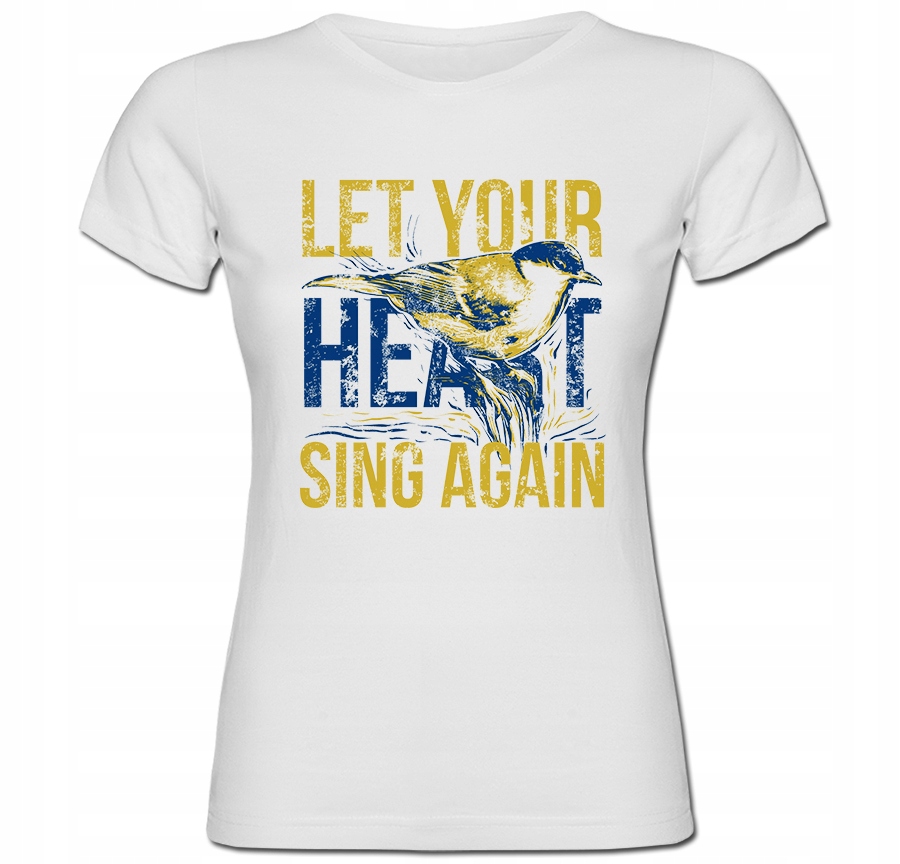 

Tshirt ptak koszulka słowik natura L