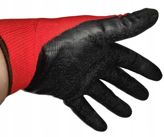 Rękawice robocze czerwone S-LATEX paczka 12 par 10 Marka Stalco