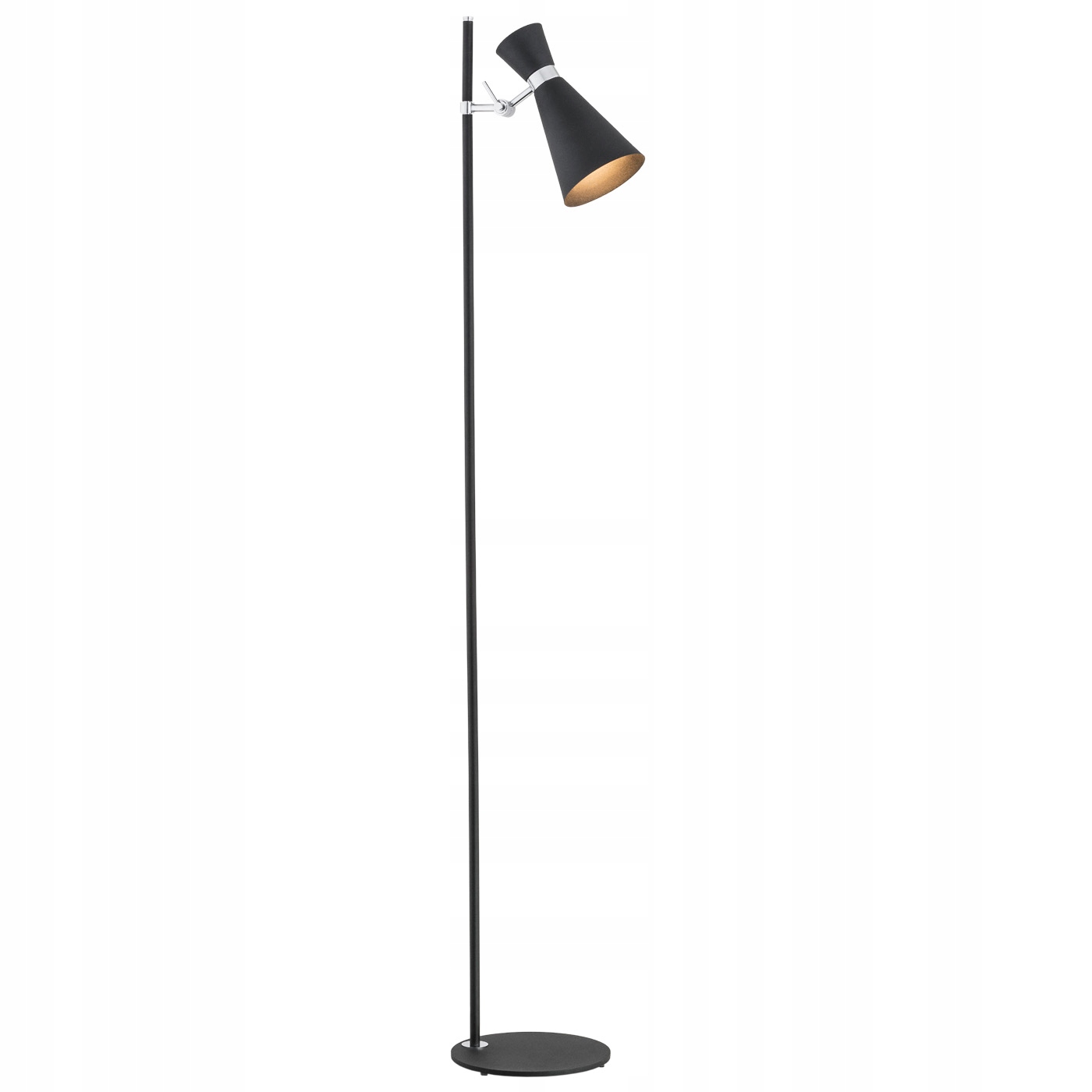 Nowoczesna Lampa Podłogowa Stal Czarny Chrom E27 Lukka Argon