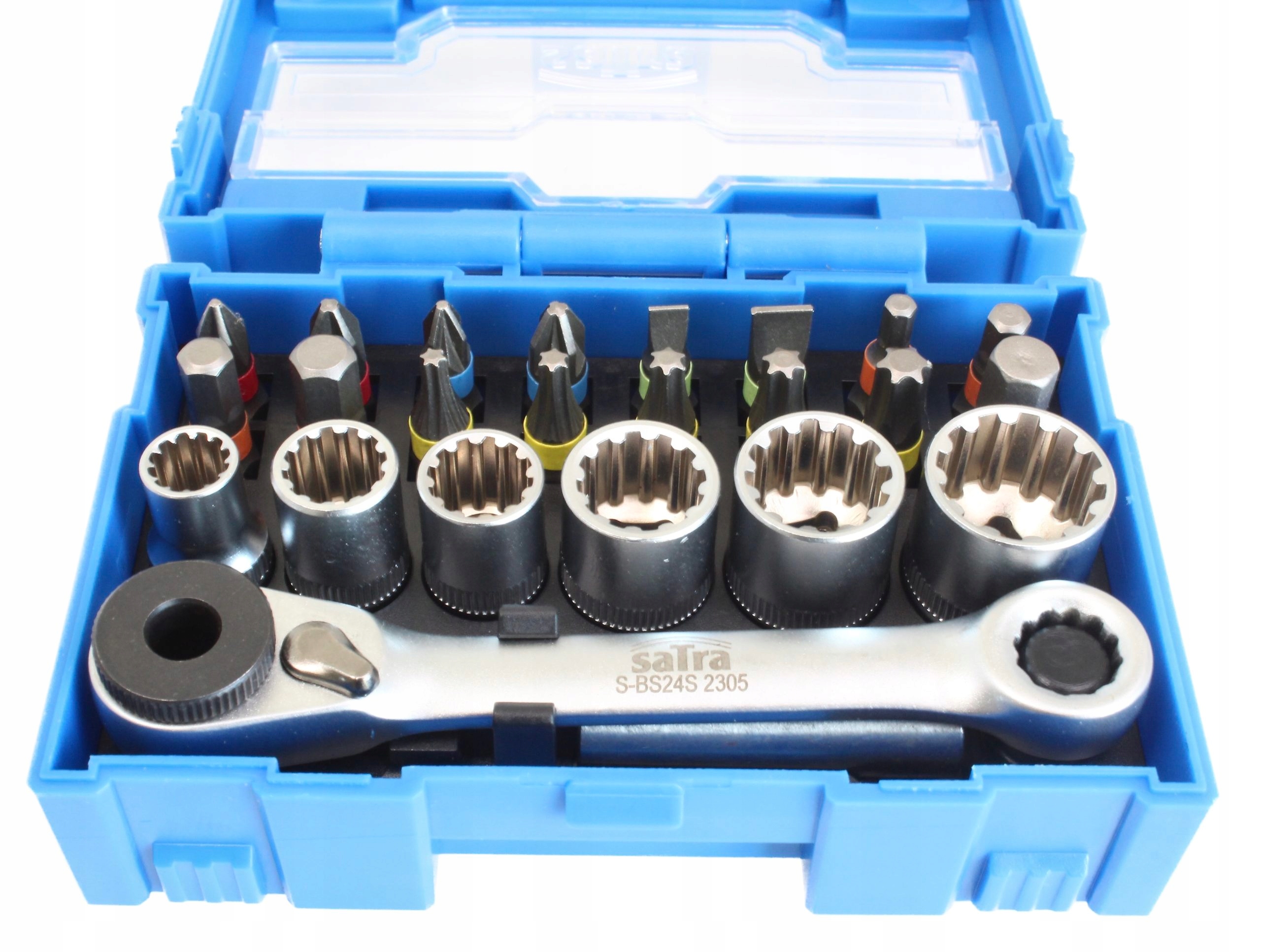 ZESTAW BITÓW I NASADEK VARIO-PLUS 1/4” 24 SZT SATRA S-BS24S