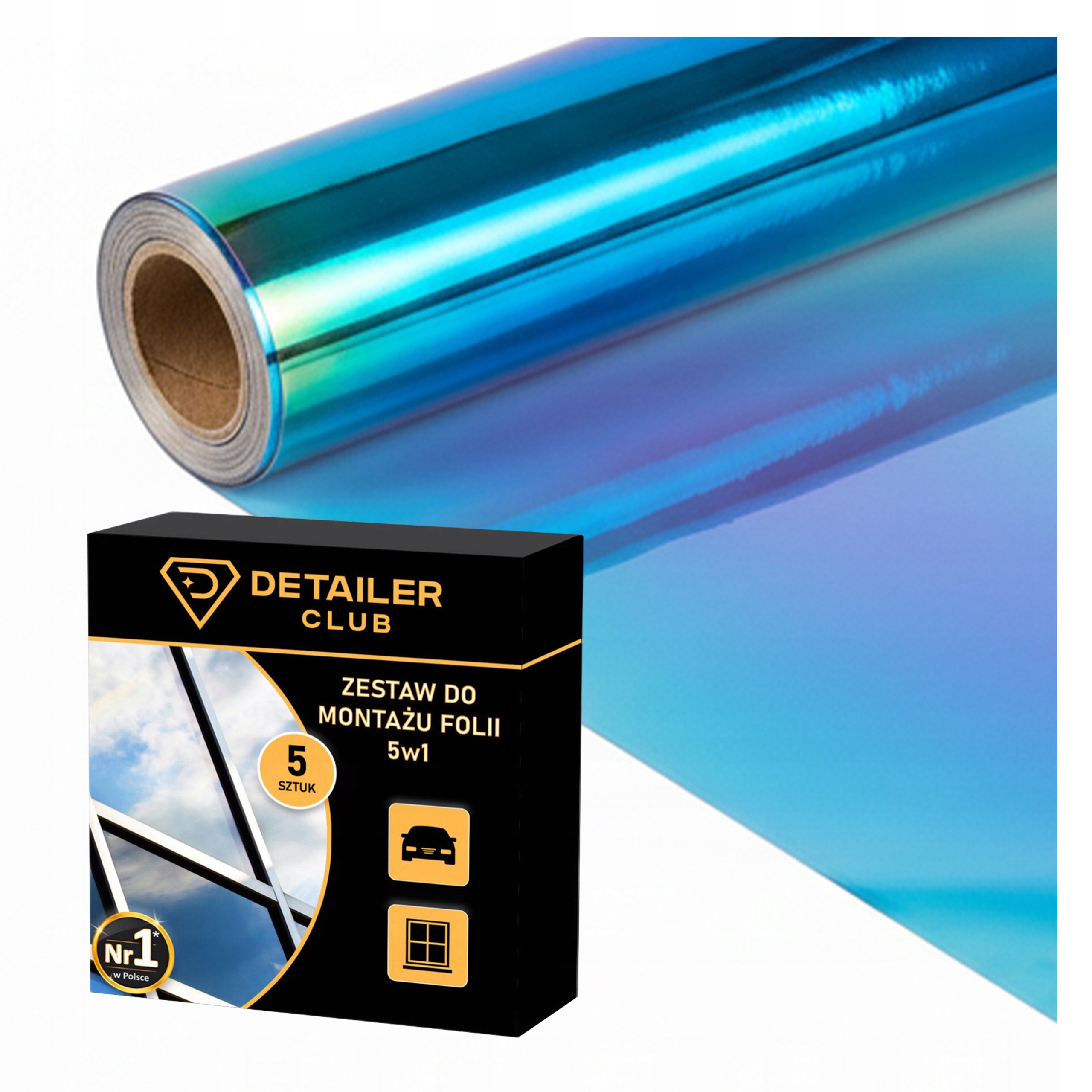 Dekoratívna okenná fólia Rainbow Blue 60x800 cm Dúha na okno, sada