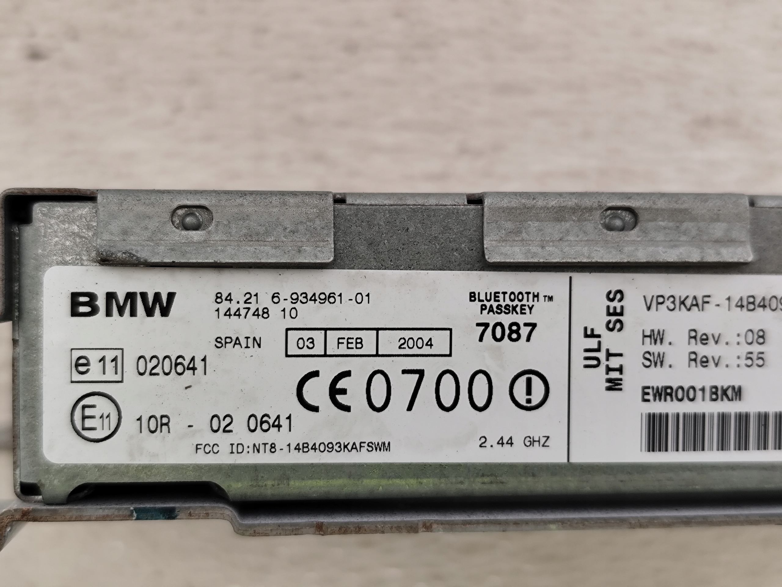 BMW E46 2004 modulo BLUETOOTH 6934961