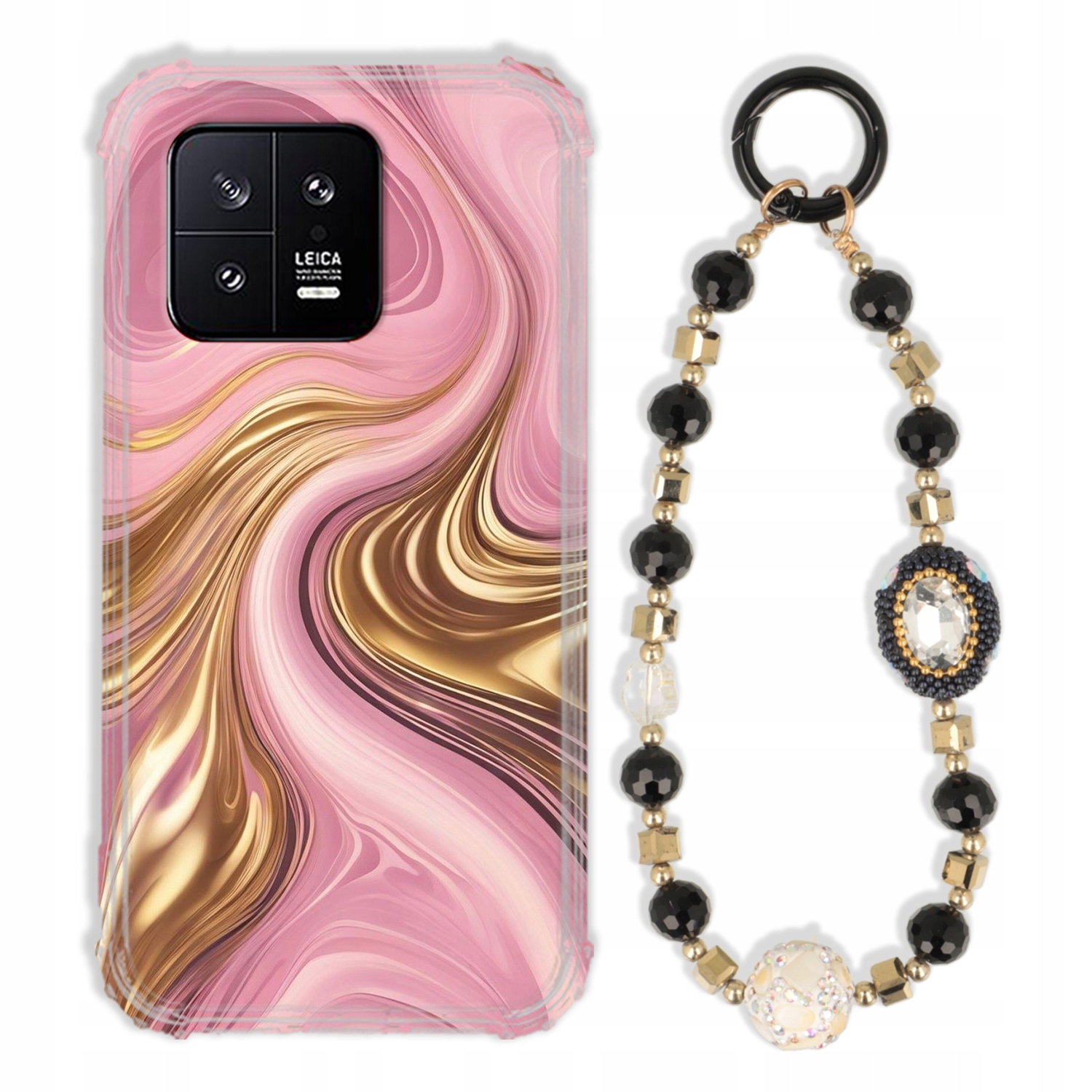 Puzdro Pre Xiaomi 13 Case Antishock Zirkóny Čierno-zlaté |odolné| Silné