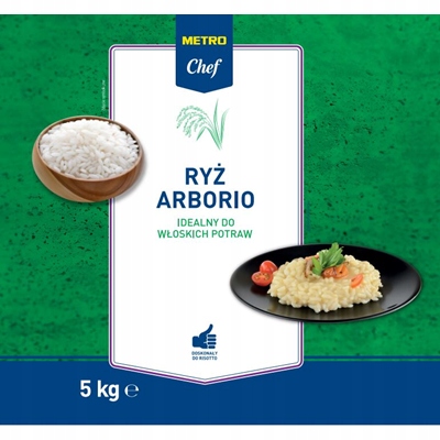 Levně Metro Chef Rýže Arborio 5 kg – Italský rýže Ideální pro Rizoto