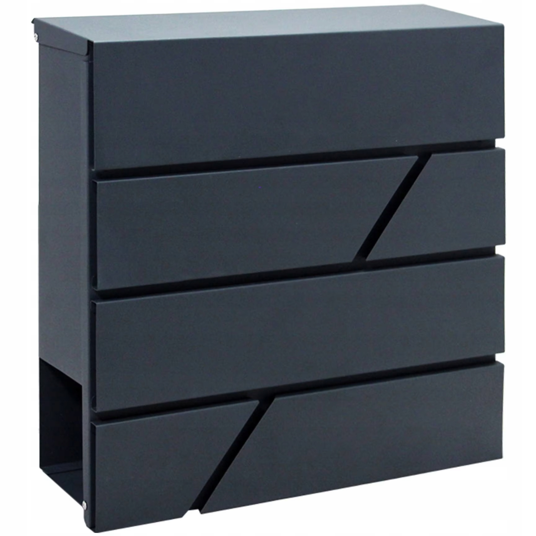 Poštovní Schránka Poštovní schránka na Oplocení Antracit Černá Velká A4 Vnější