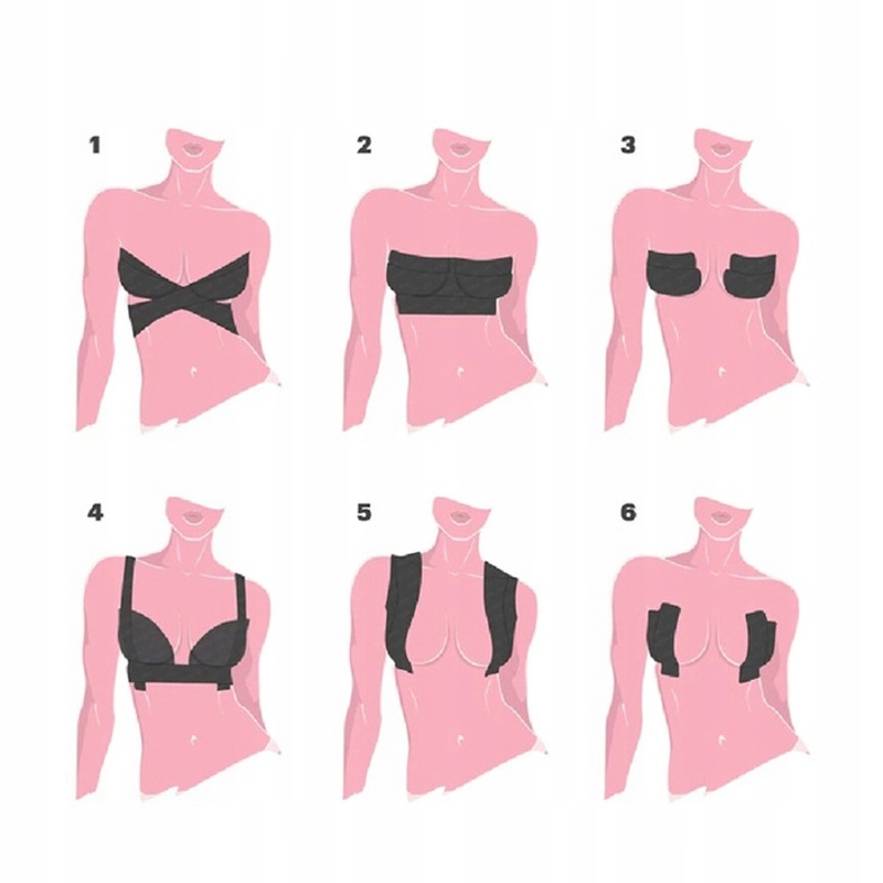 2x Taśma BOOB TAPE do Biustu Modelująca Unosząca Szerokość produktu 5 cm