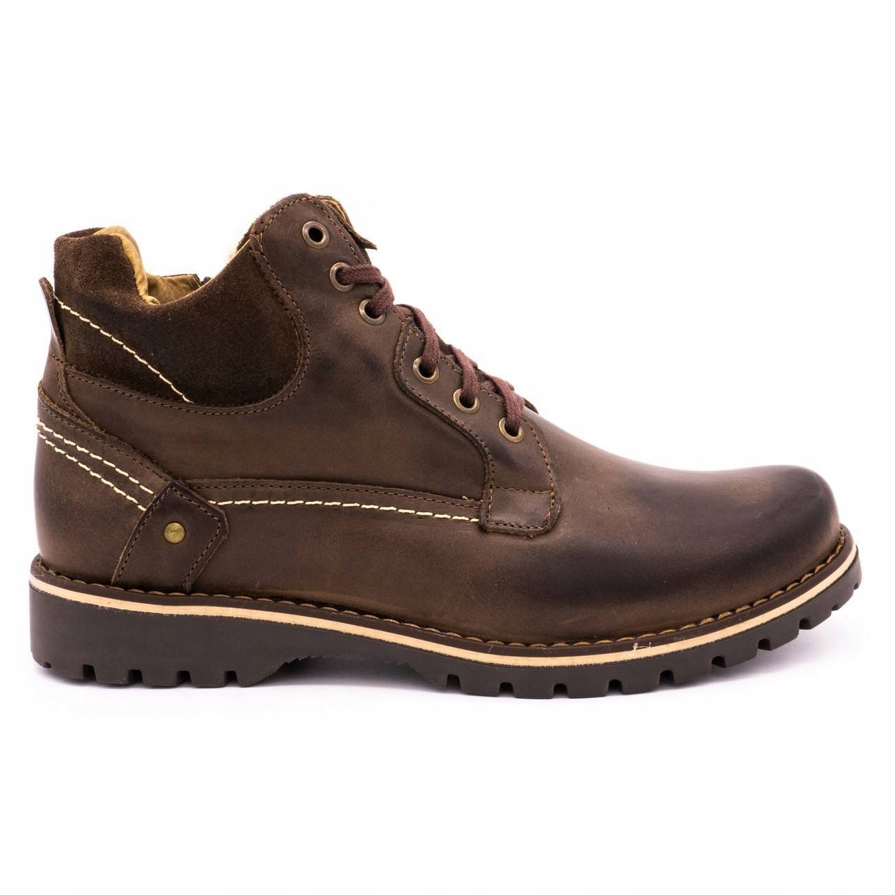 

Buty męskie trzewiki ocieplane skóra 885 brąz 39