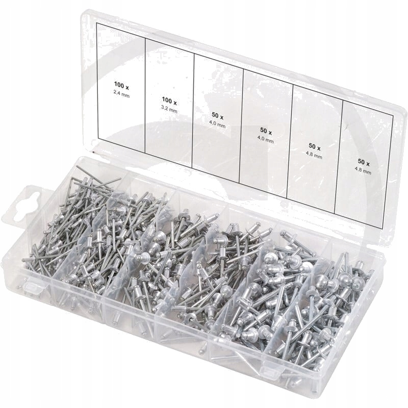 KS Tools Zestaw Nitów, 400-Cz, 2.4-4.8 mm