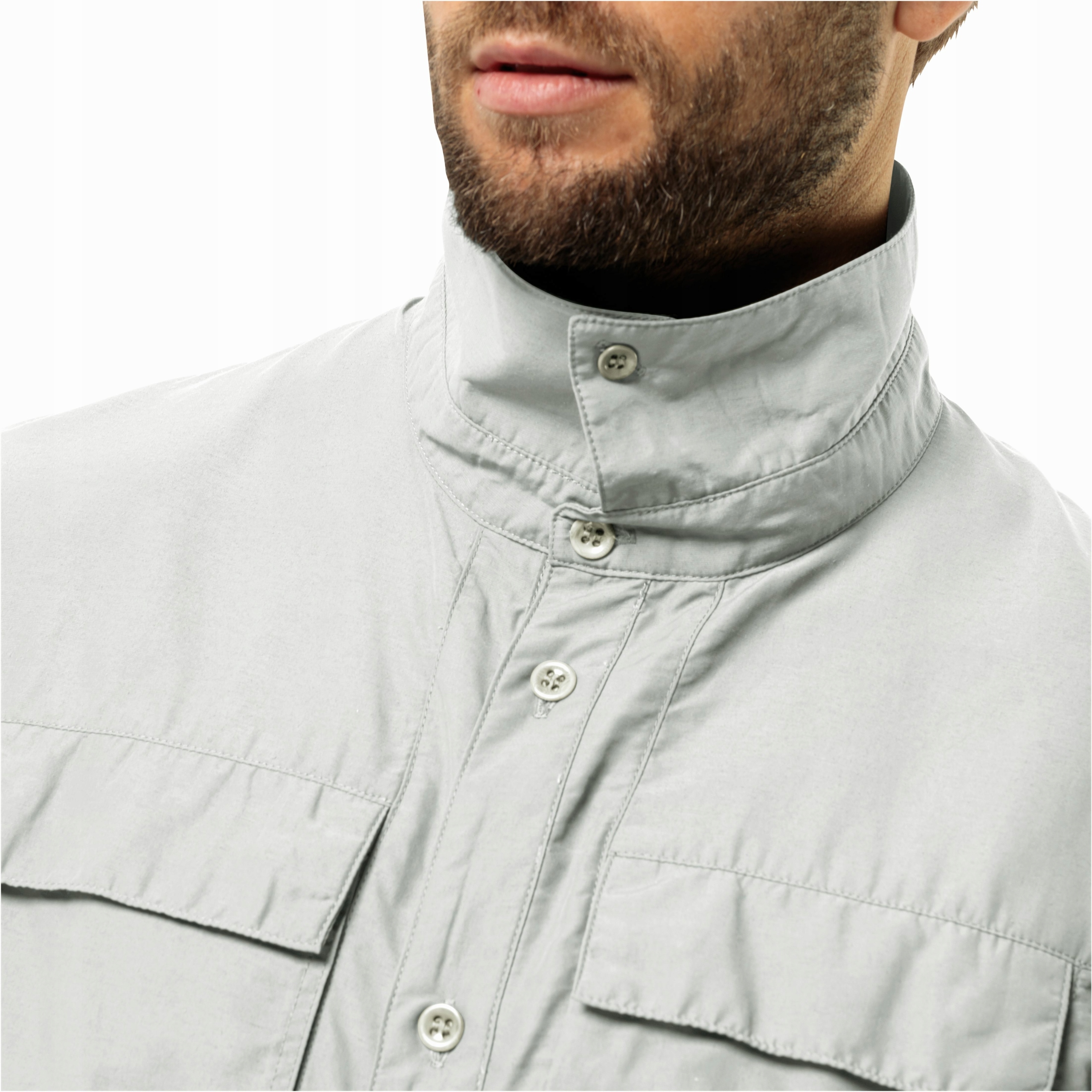 Męska koszula trekkingowa Jack Wolfskin BARRIER LS SHIRT M Kolor szary