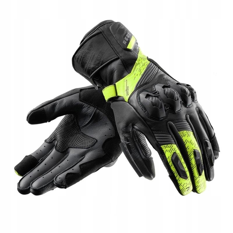 Kožené rukavice Rebelhorn Viper Black/grey/fluo Yellow žltá fluo Darčeky