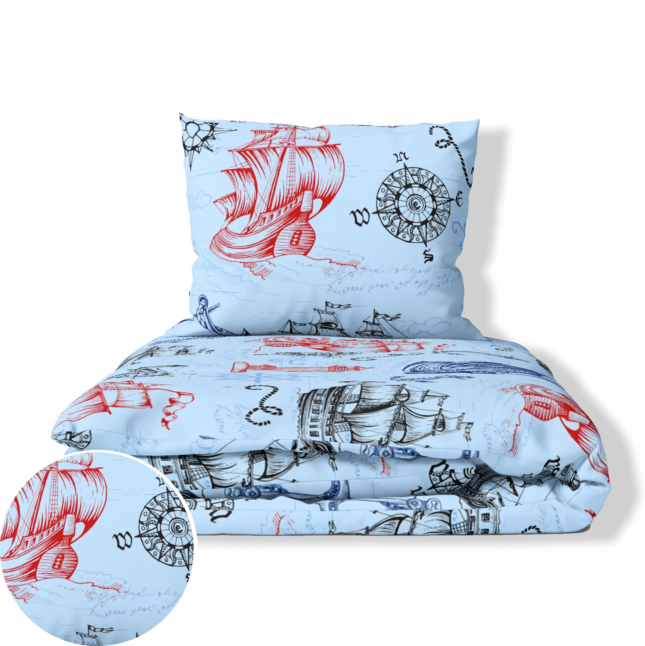 Hotelové Povlečení 140x200 cm Povlečení 70x80 Bavlna 100% vzor: baltský nebes