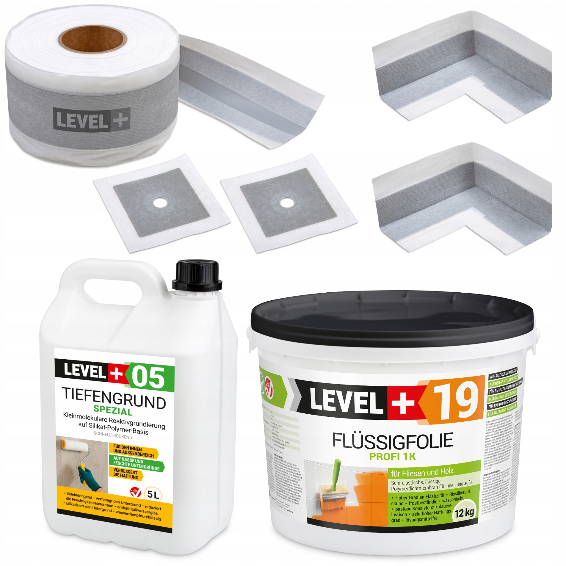 Hydroizolace Fólie v kapalině 12 kg Páska 10 Zem 5