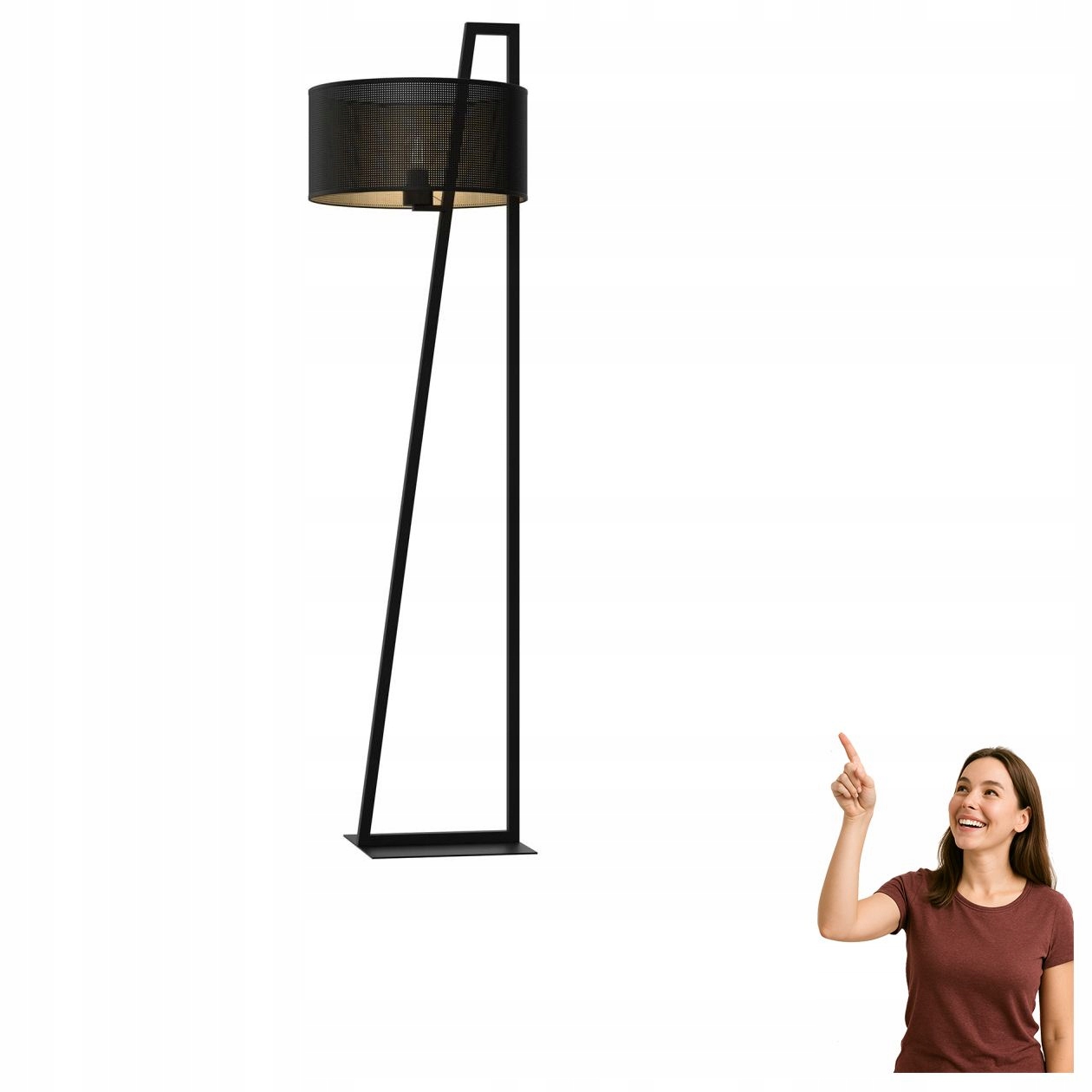 Podlahová lampa s prelamovaným tienidlom Loft Shade 5223 Luminex