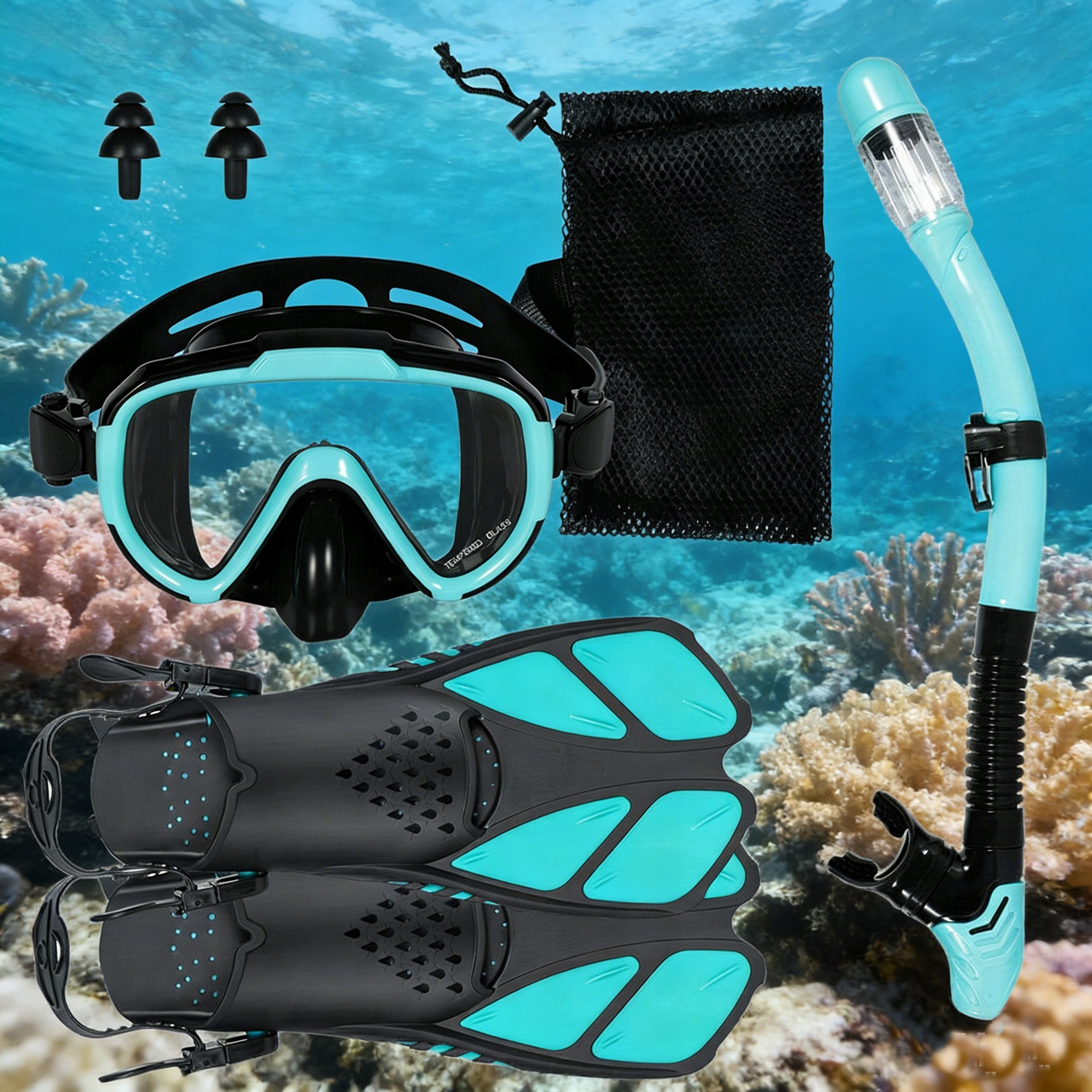 Potápěčské Brýle A Dýmka Na Potápění Brýle A Šnorchl Na Šnorchlování ploutve S/m