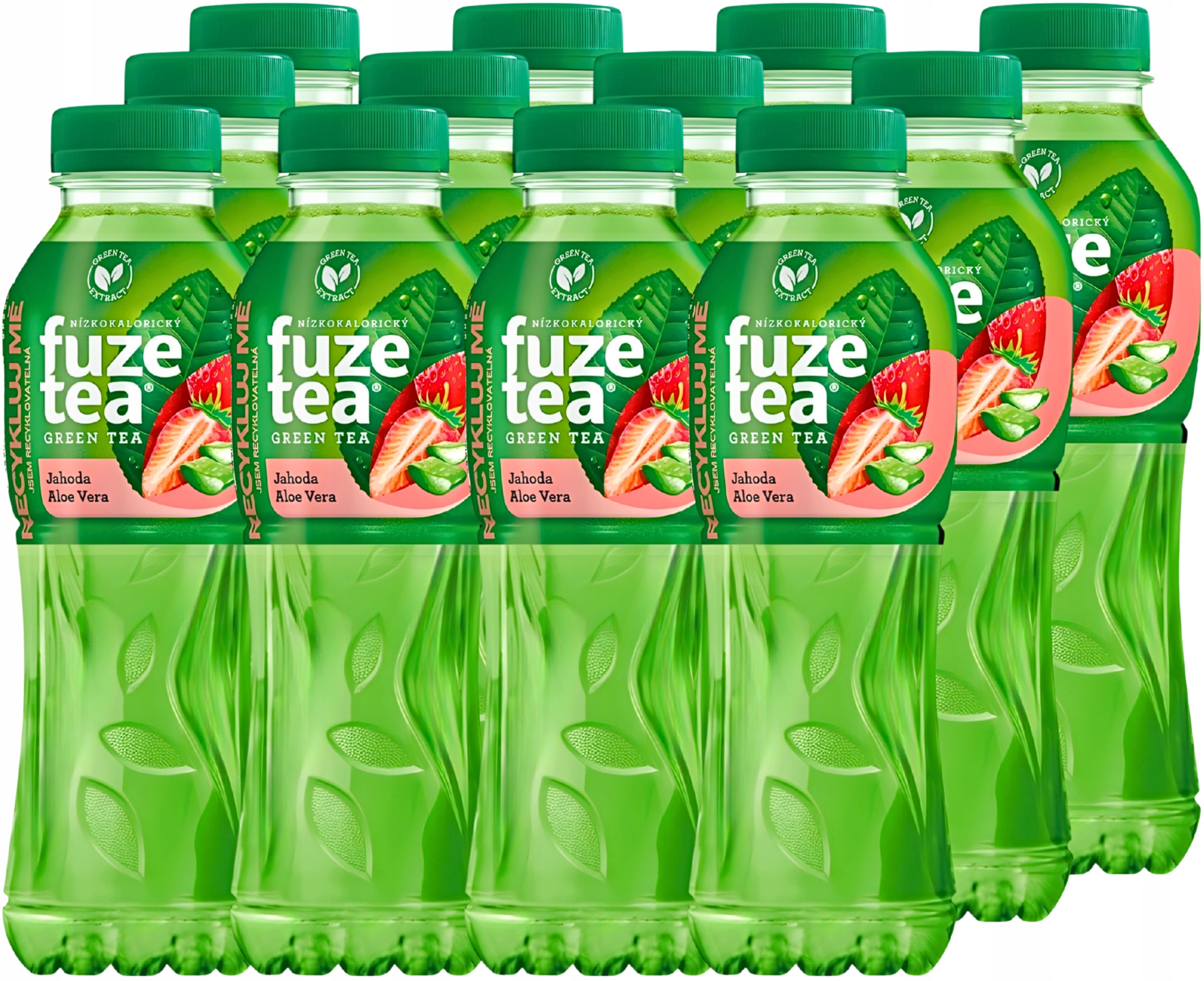 FuzeTea Green Ice Tea Strawberry & Aloe Vera 12×500ml