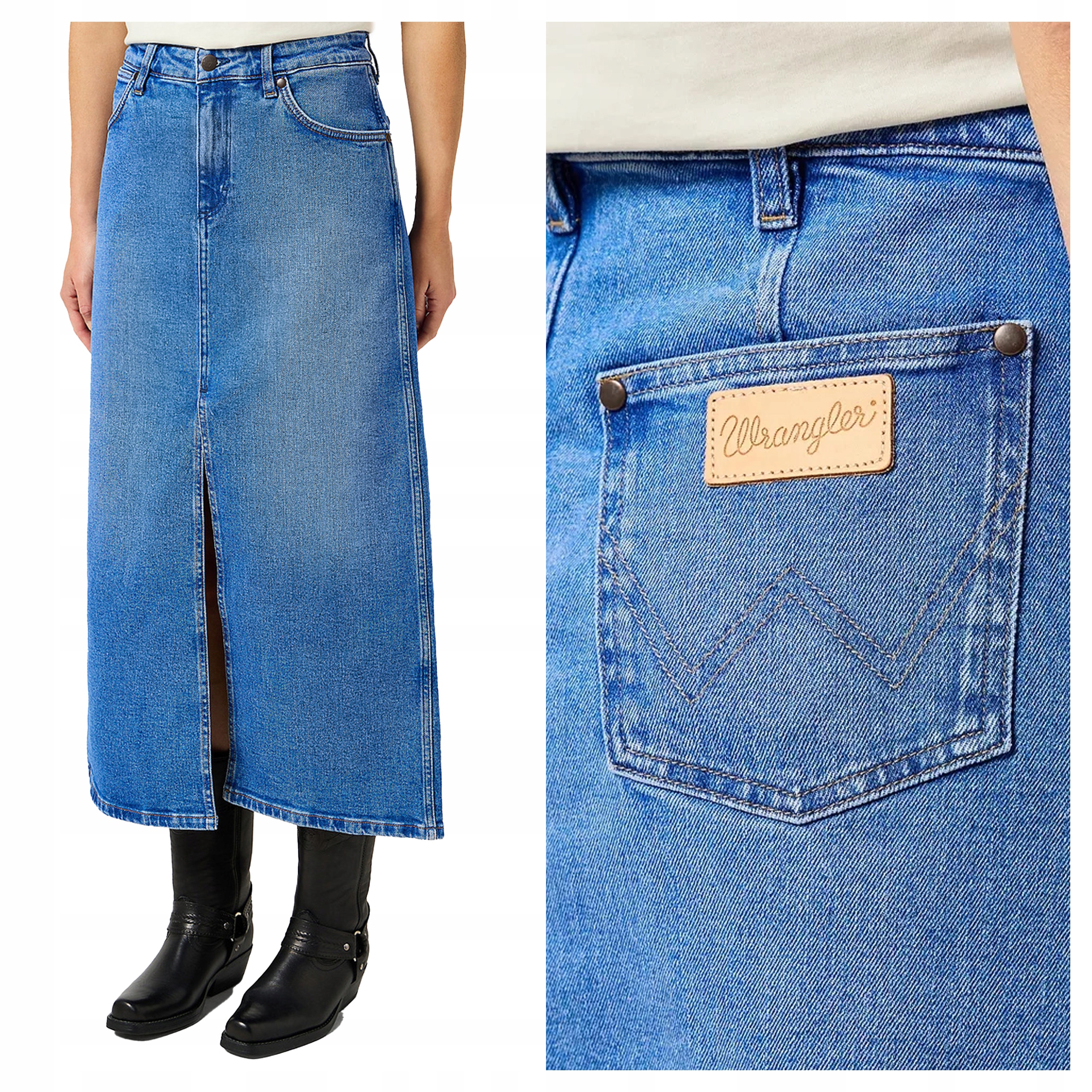 Wrangler Denim Maxi Skirt Xs Dámská sukně maxi