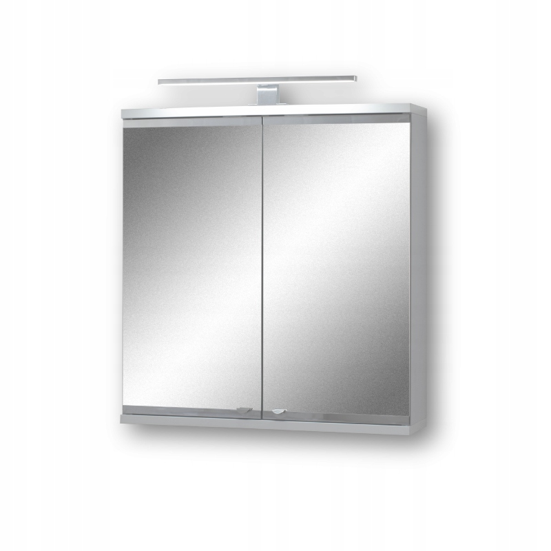 

Szafka do łazienki 50cm, biała, z lustrem, Led