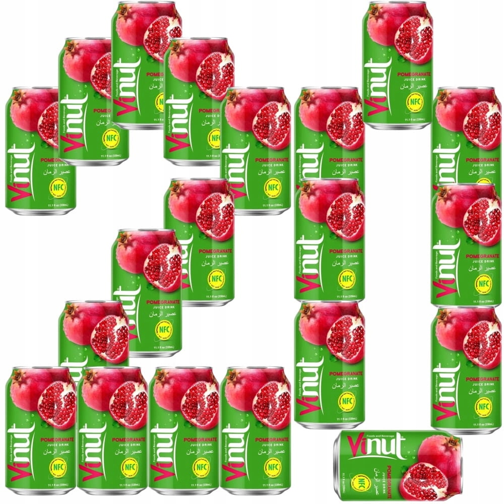 20 x Nápoj z ovoce s příchutí granátového jablka Vietnamský pomegranate Drink 330 ml Vinut