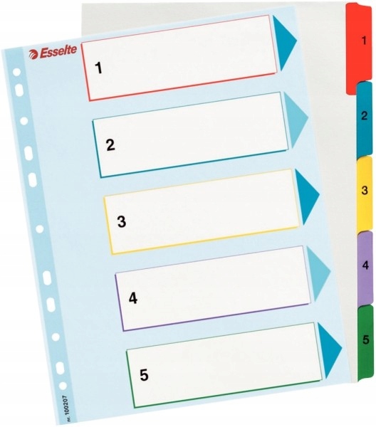 

Przekładki do segr. A4/5 Esselte Mylar Maxi