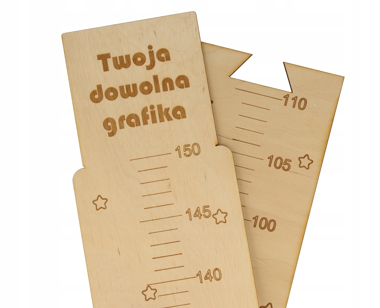 

Drewniana Miarka Wzrostu na ścianę Dowolna Grafika