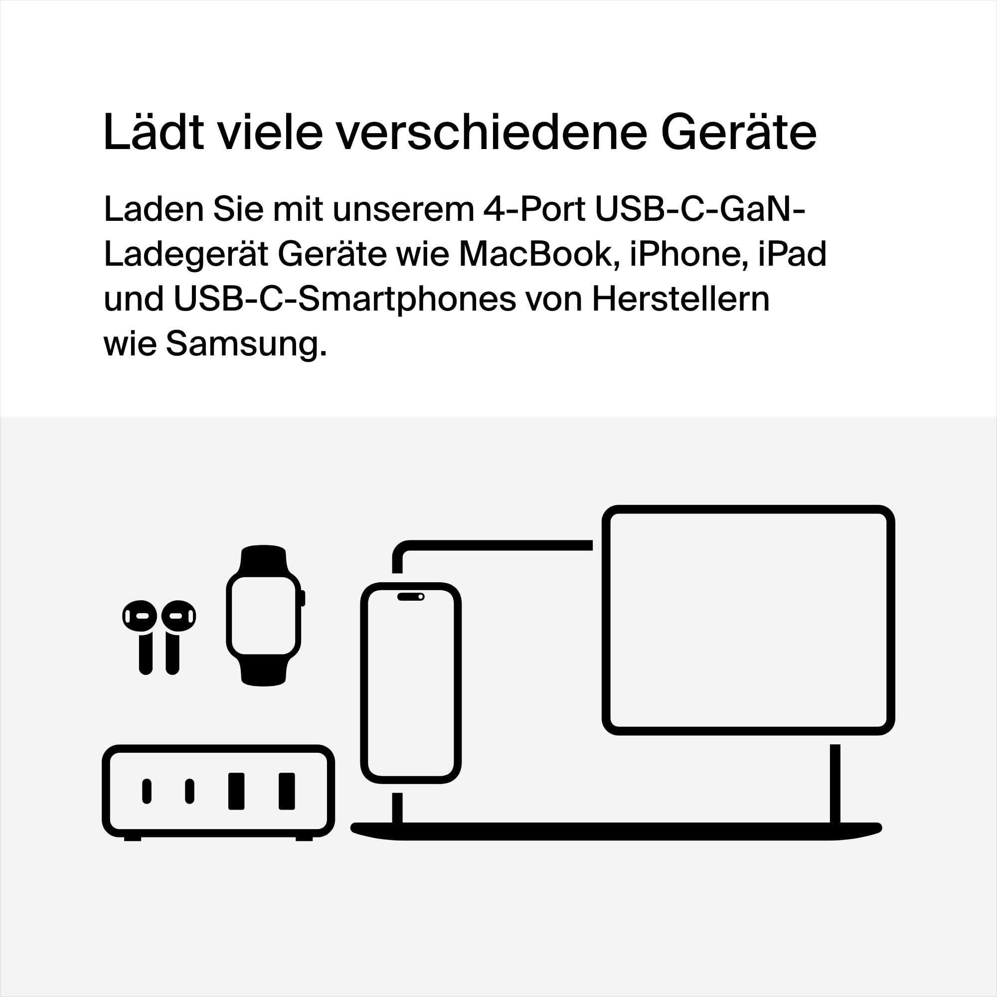 BELKIN Stacja Ładowania 108W GaN USB Dla Wielu Urządzeń Szybkie Ładowanie — miniatura 7