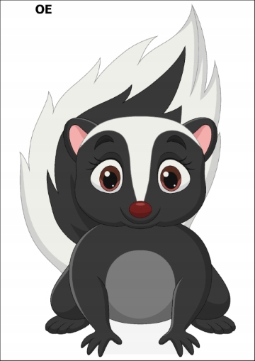 

PK16OE Tatuaże tymczasowe Skunks zwierzęta Zoo