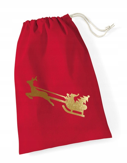 

worek Mikołaja czerwony Xxs 10x15 cm