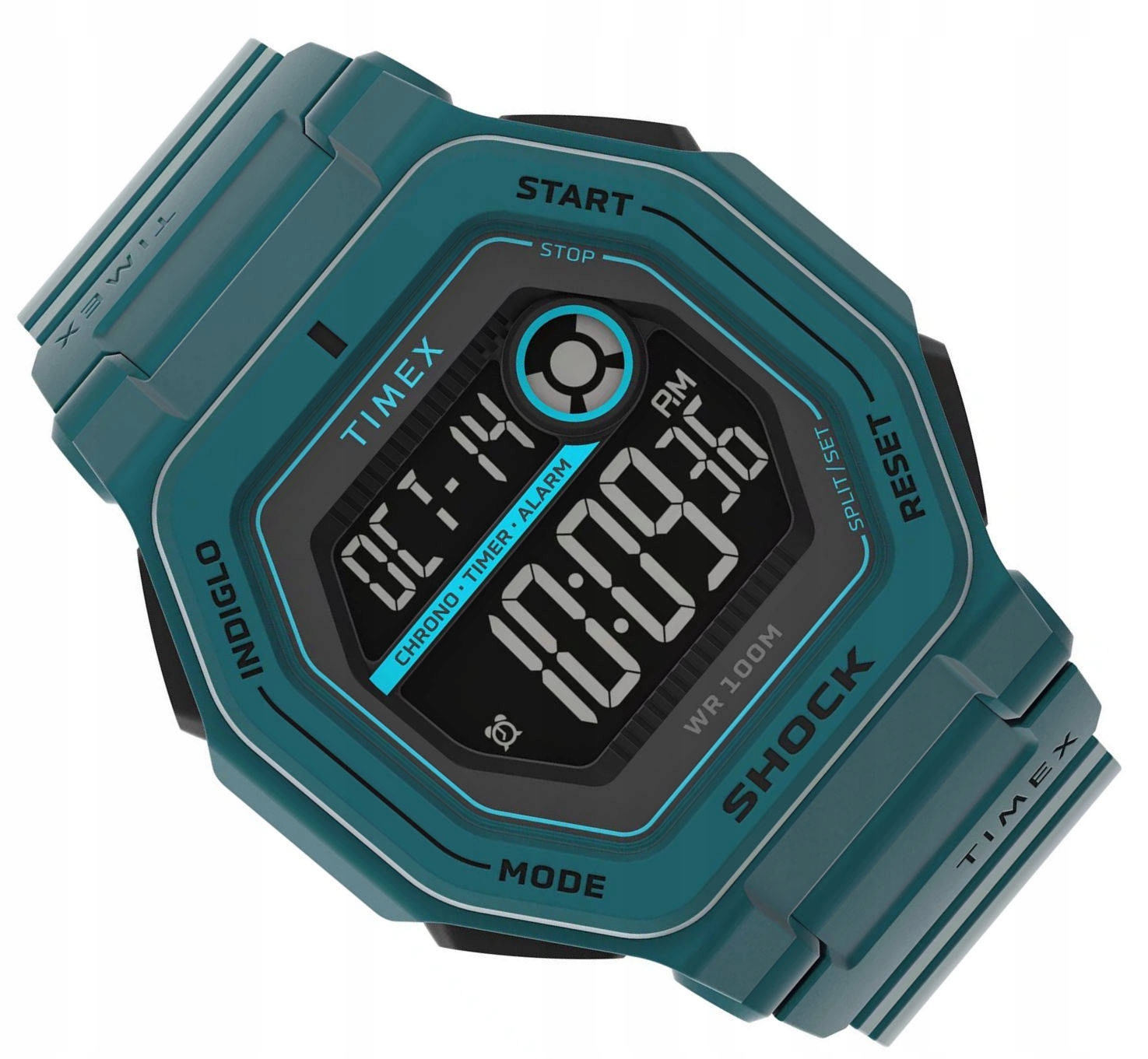 Modré Hodinky Timex Shock TW2V59900 Indiglo