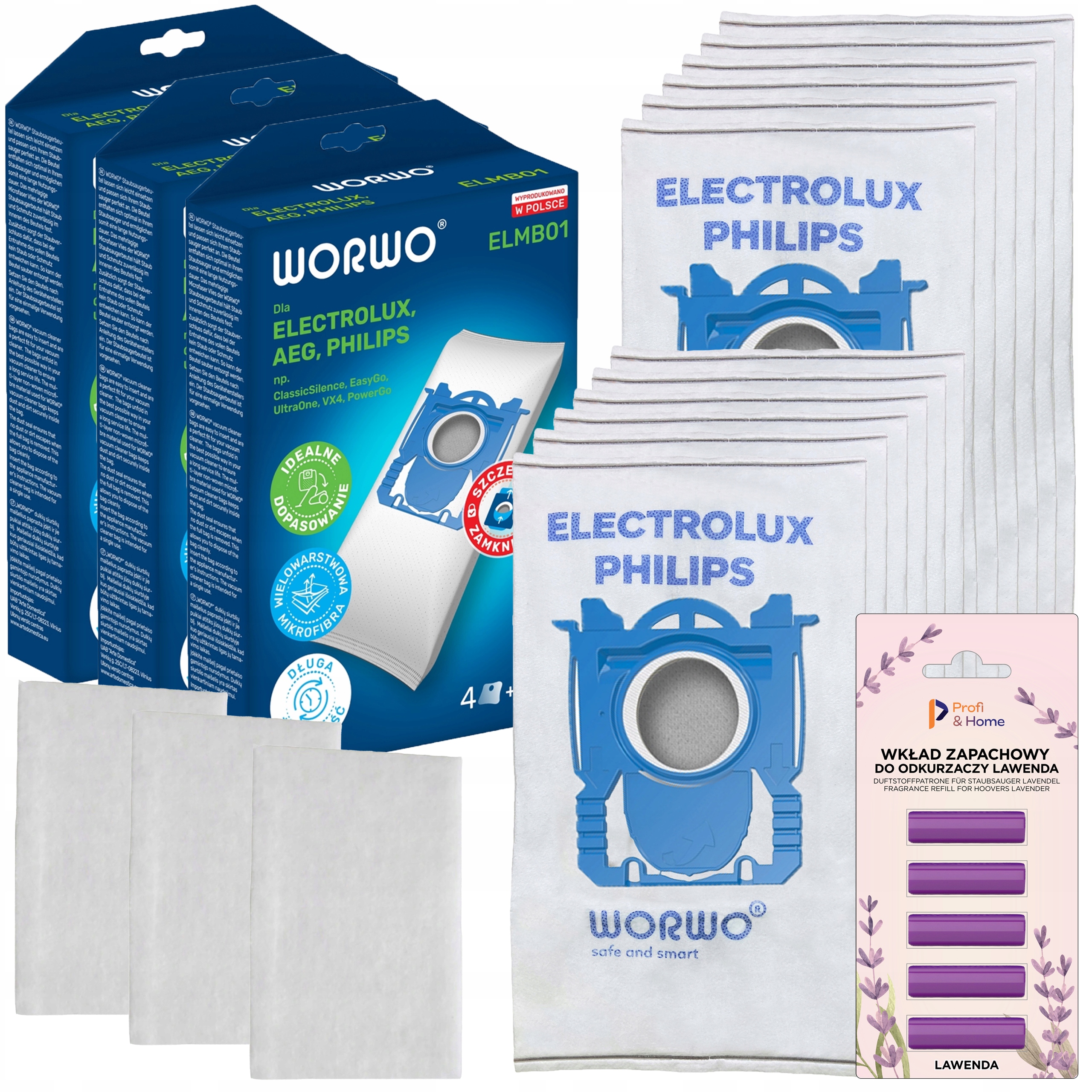 12 x Sáčky Do Vysavače Elektrolux Clean 500 Eb Clean 300 EasyGo Easy Go