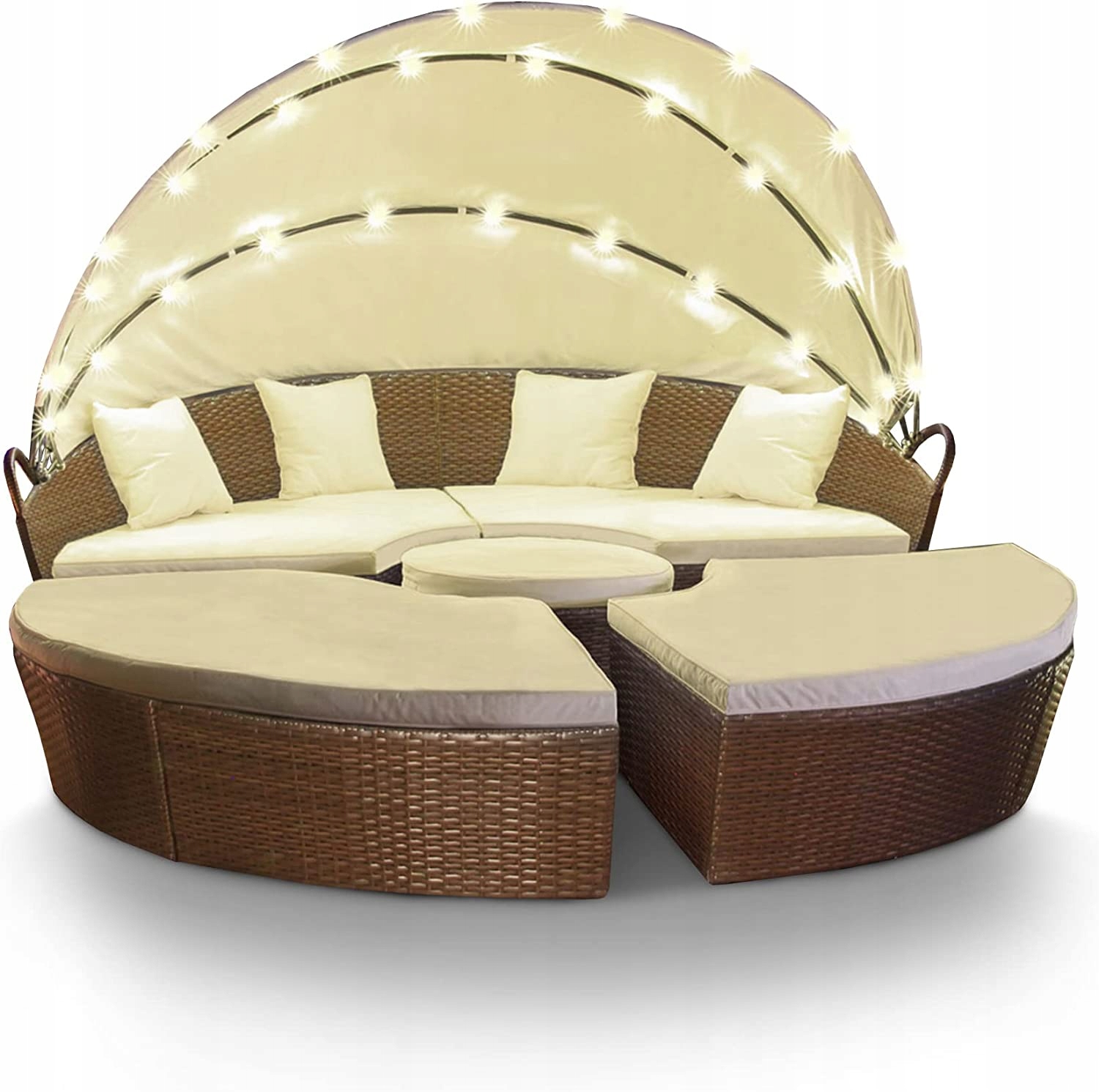 Solárny Záhradný Ostrov 180 cm Led Záhradný Nábytok