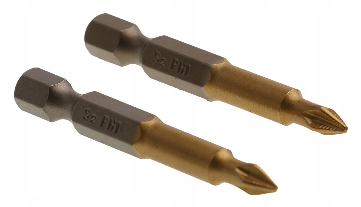 

Końcówki Wkrętakowe Bity Tytanowe PH1 x 50 mm 2szt
