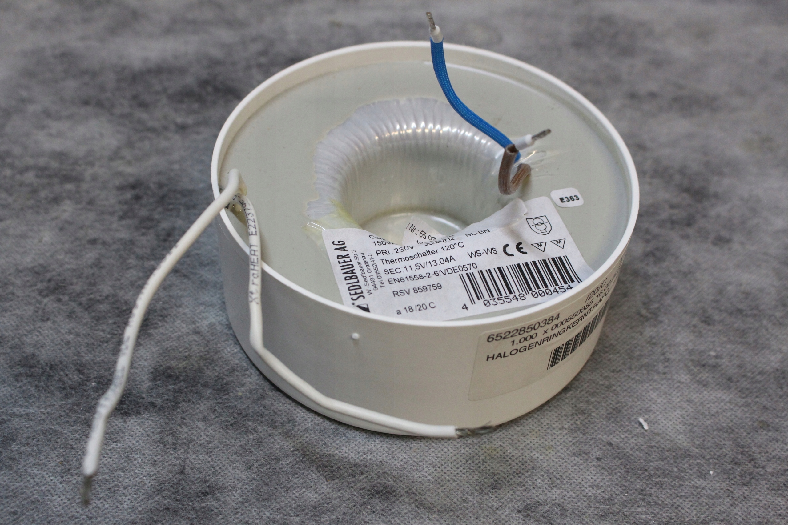 Transformator toroidalny 150VA Marka Sedlbauer