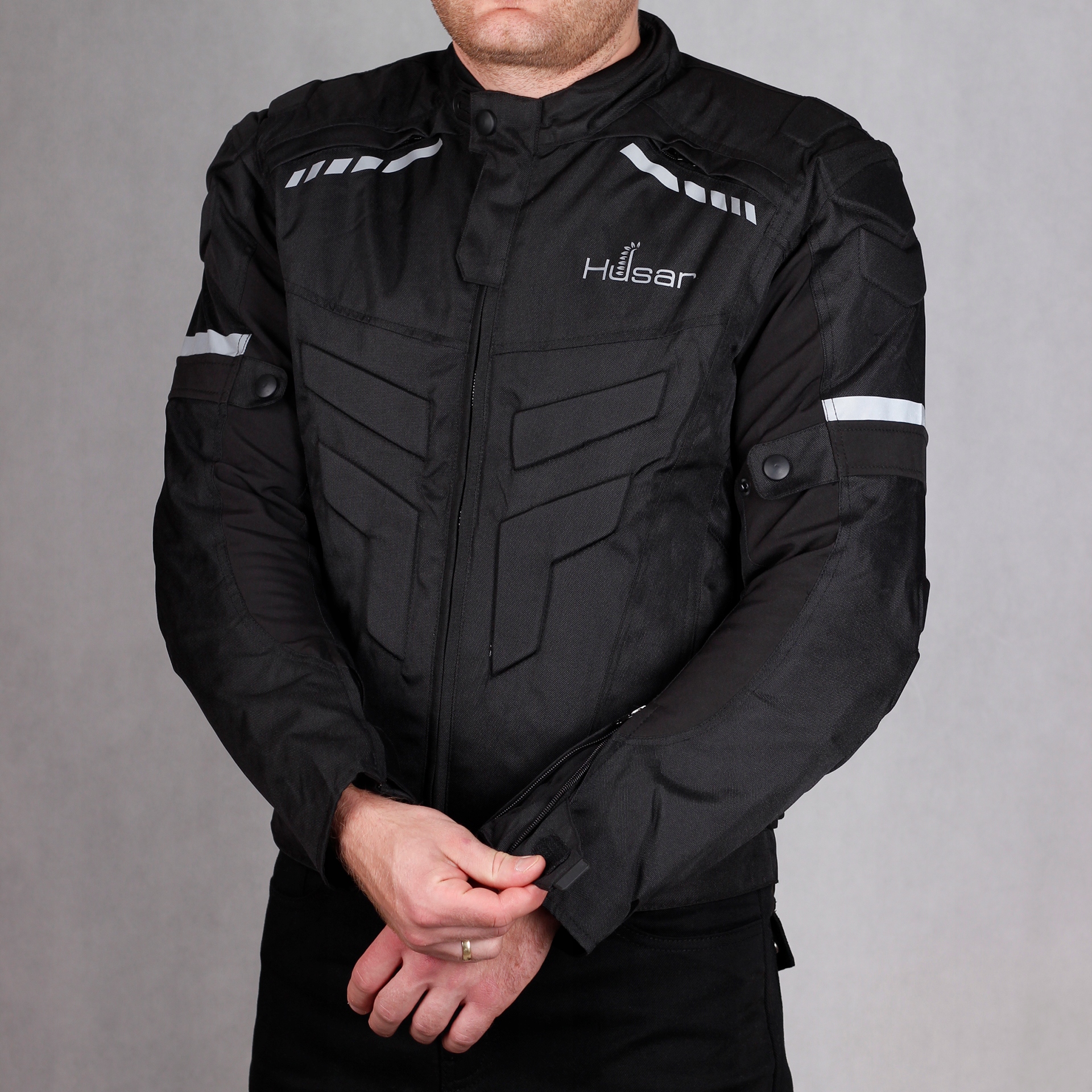 HUSAR HORNET KURTKA MOTOCYKLOWA TEKSTYLNA GRATISY Kolor czarny