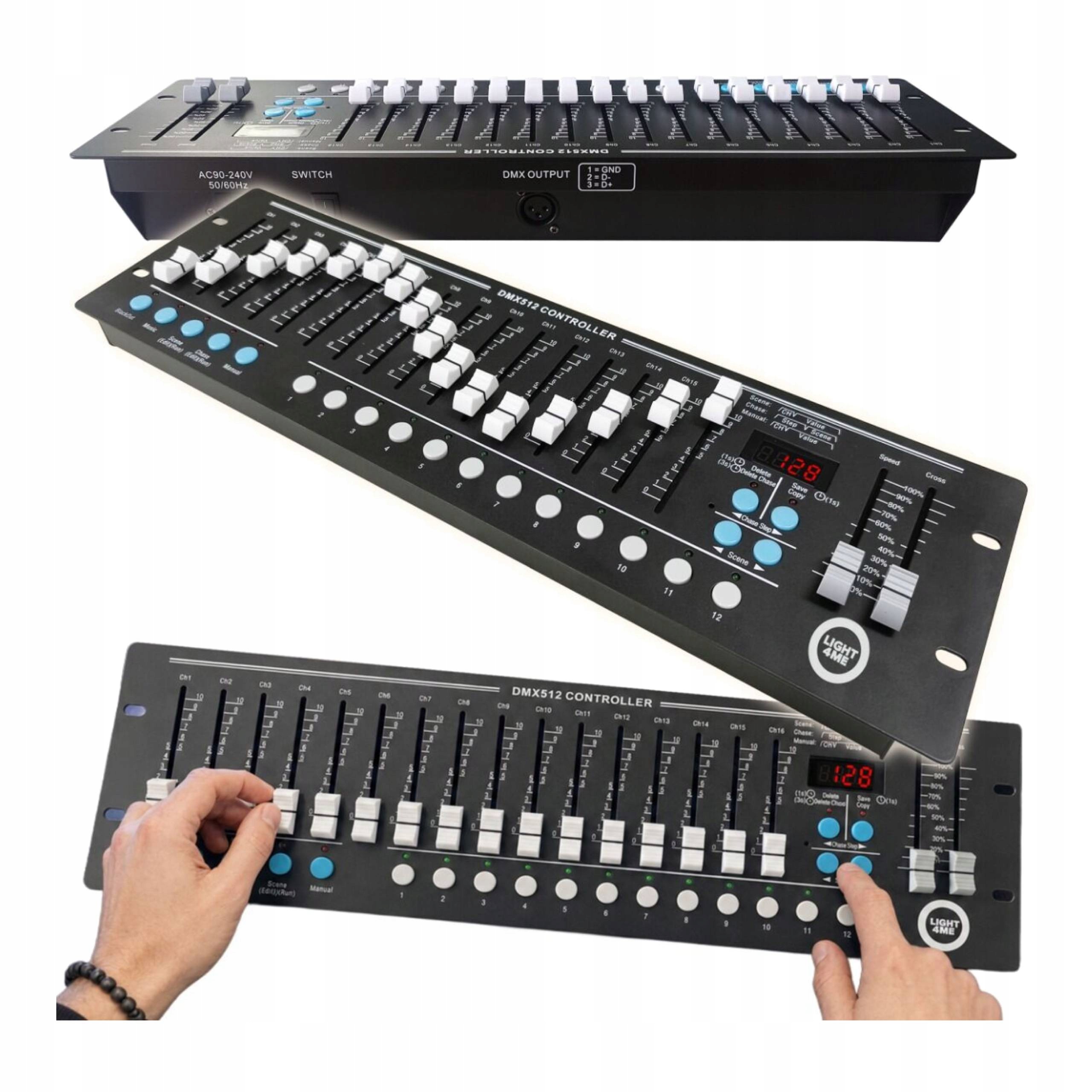 Konsola DMX Sterownik DMX 192 Kanały Kontroler Oświetlenia Scenicznego