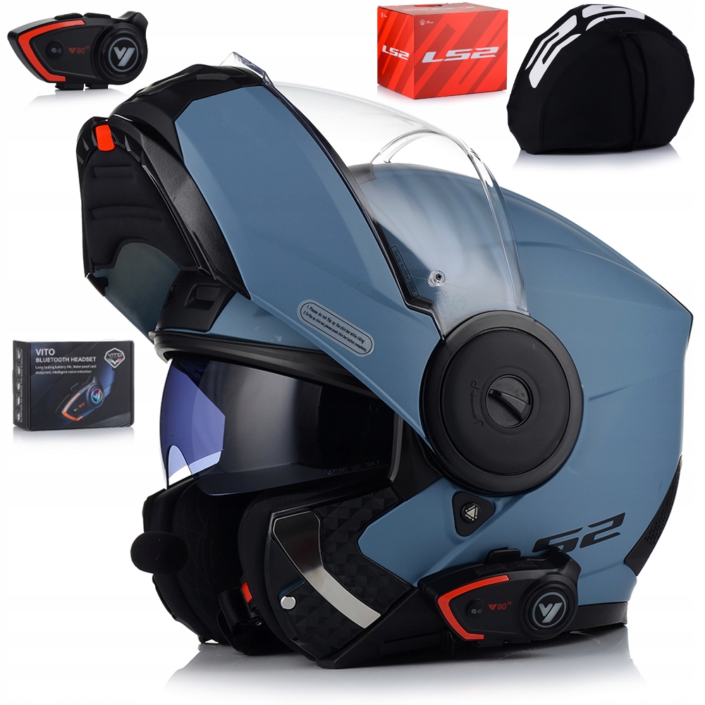 Motocyklová Prilba LS2 FF902 Scope II, Čeľusťová Pinlock Clona Interkom