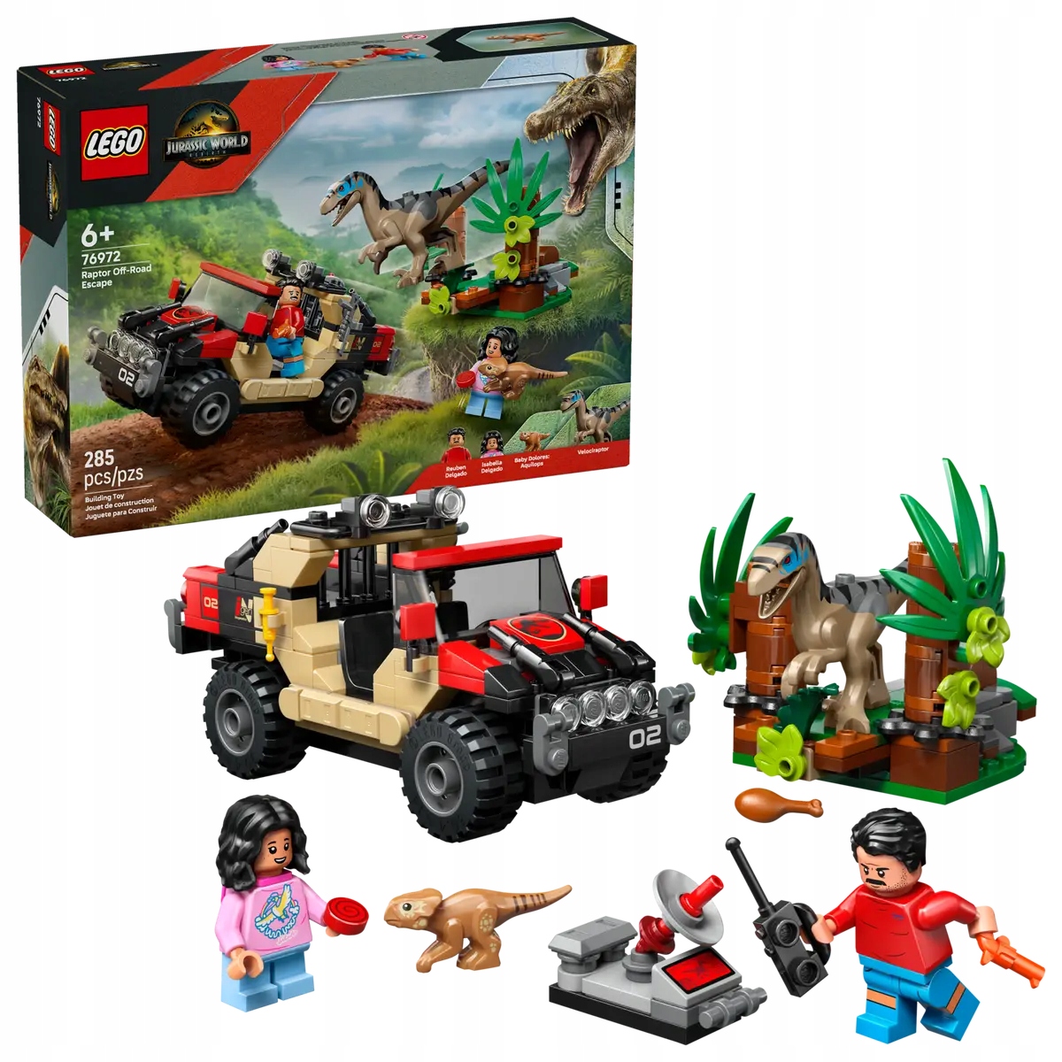 Lego 76972 Jurský svět Útěk terénem před raptorem