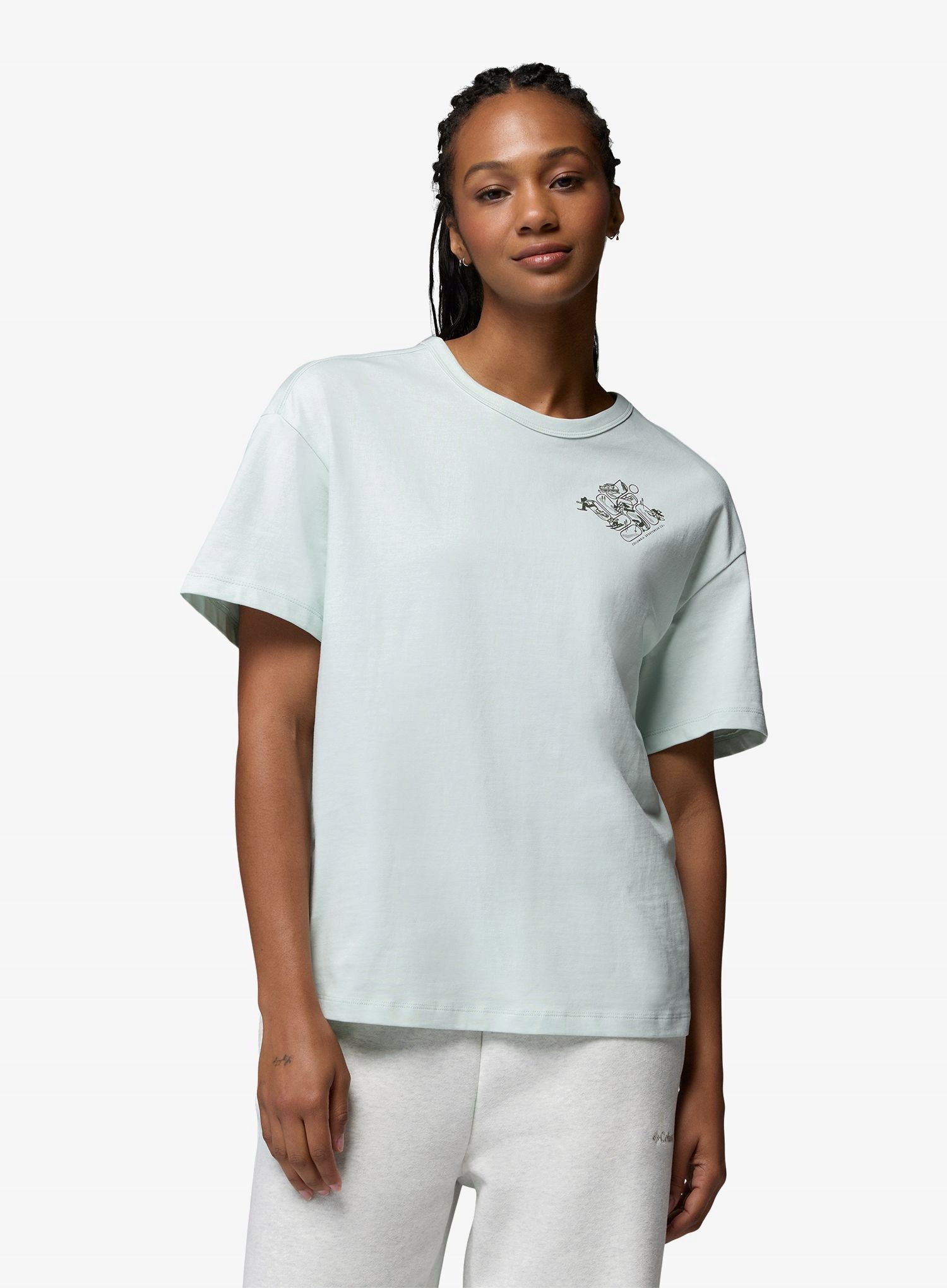 Koszulka bawełniana damska Columbia Csc Heavyweight Graphic Tee M