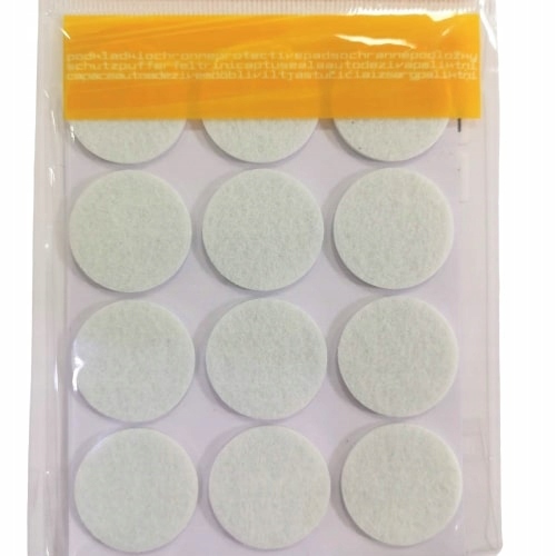 

podkładki filcowe pod meble fi 28 12szt Białe