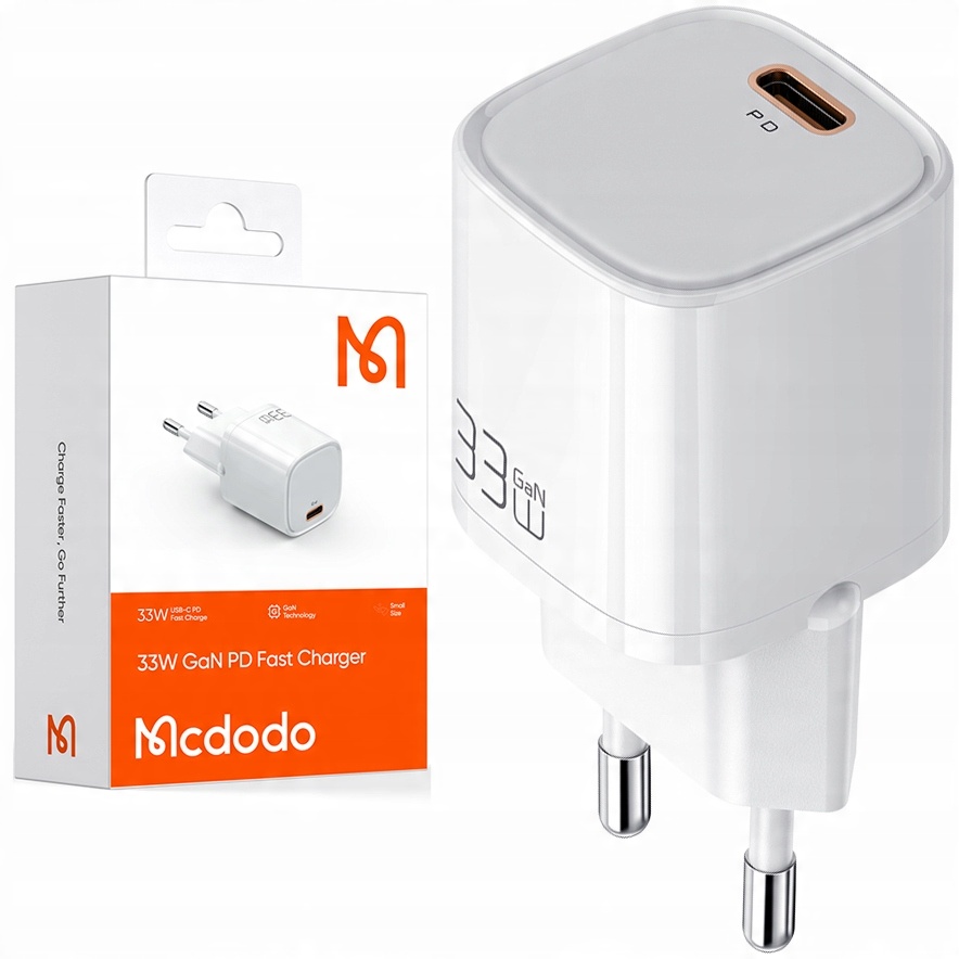 

Mcdodo Nano GaN Szybka Ładowarka Usb-c Pd Qc 33W