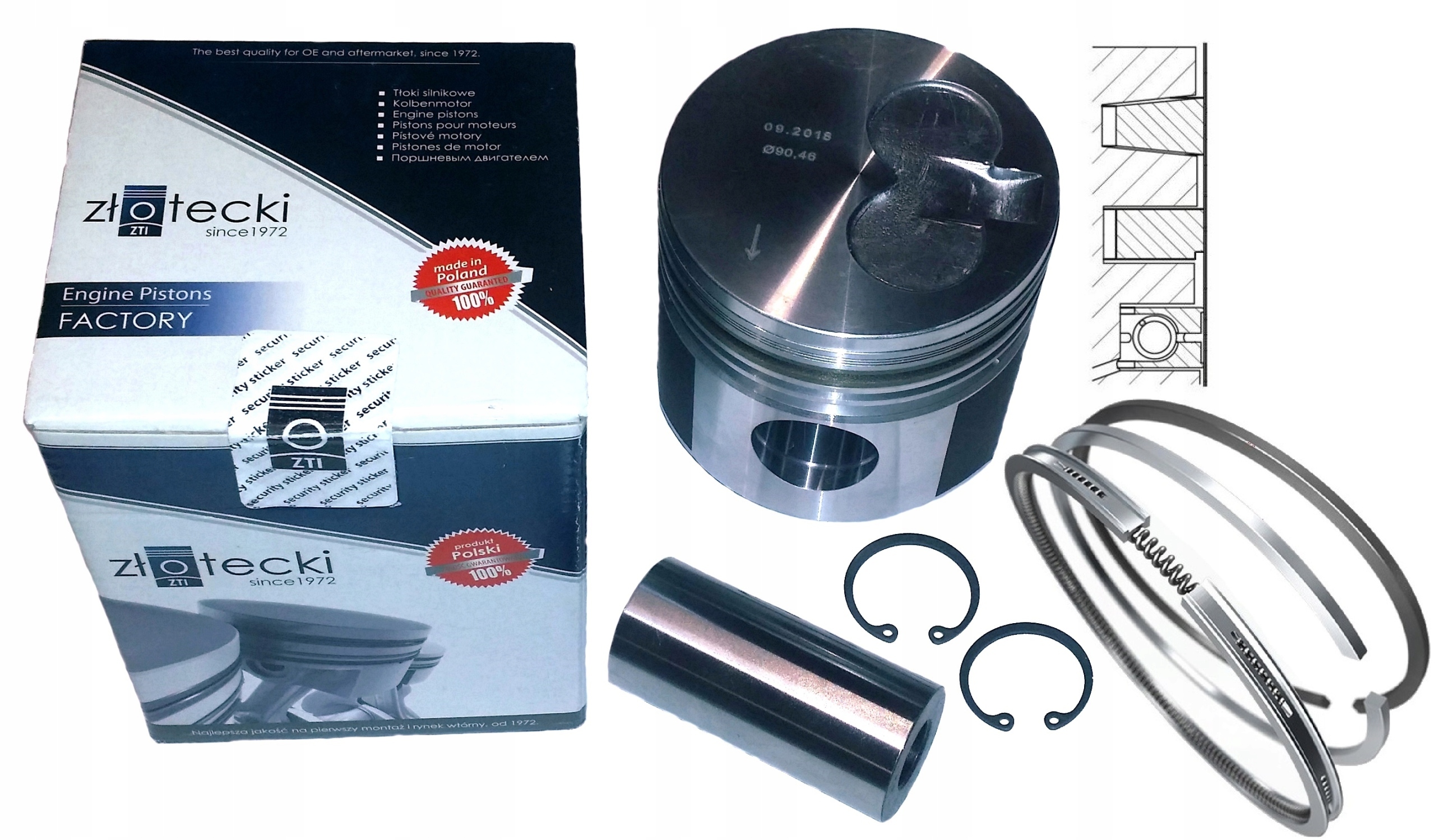 7918 0,50 - KPL 4 ПОРШНЕВЫЕ КОЛЬЦА ЛЮБЛИН 4CT90 РЕМОНТ 0.50