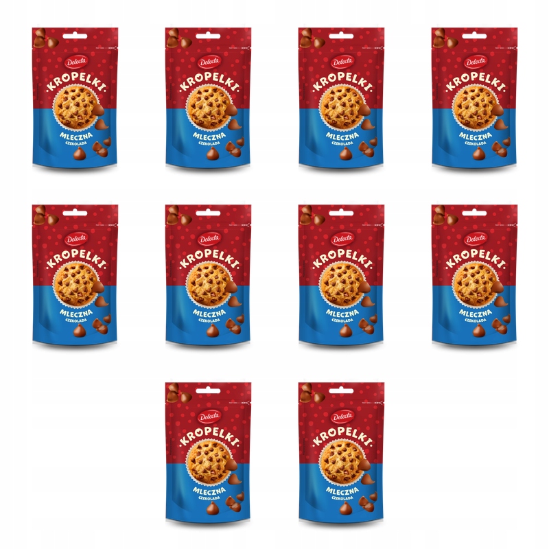 Delecta Kropelki z czekolady mlecznej 80g X10