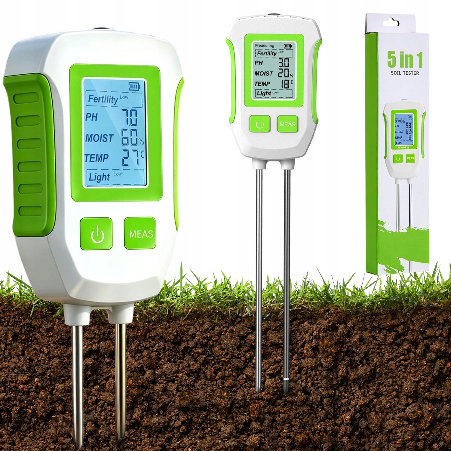 Měřič Vlhkosti Půdy Tester Kyselosti Zeminy Pro Půdu 5V1