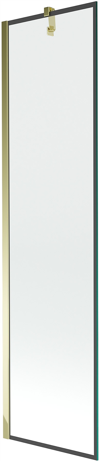 Mexen Jednokřídlý Vanový Paravan 50x150 cm, Černý/Zlatý, 6 mm