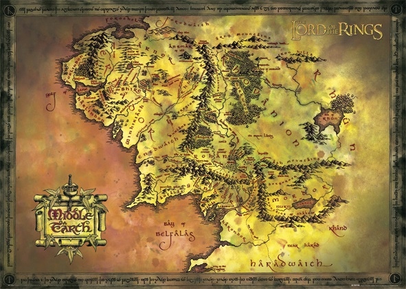 

Władca Pierścieni Mapa Śródziemia plakat 91,5x61cm